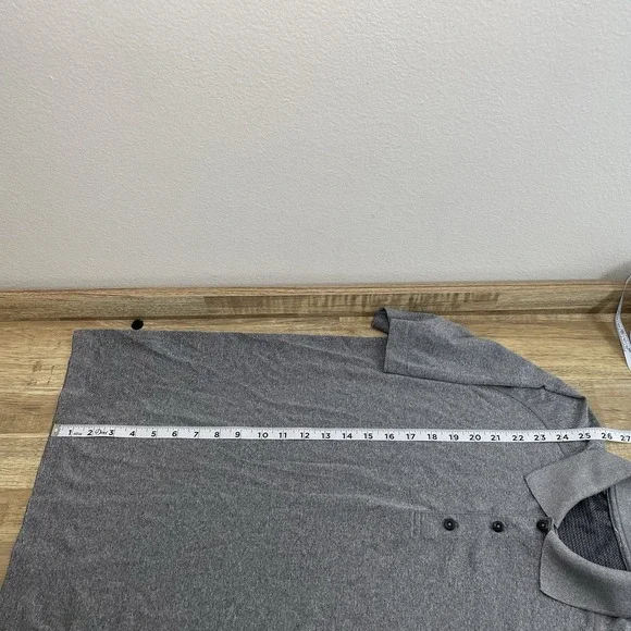 Lululemon Metal Vent Tech Short Sleeve Performance Polo Men Medium Grey - Picture 6 of 6